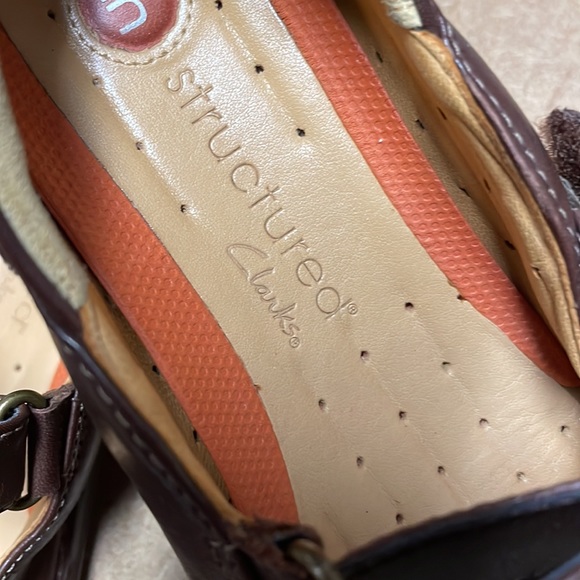 Clarks Unstructured Casual Mary Jane Loafers Shoes Size 7.5 M brown - Picture 17 of 17